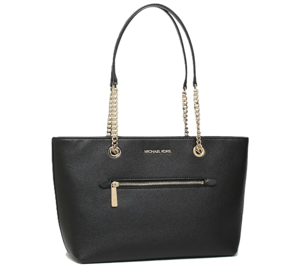 Túi Michael Kors Medium Front Zip Chain Tote 'Black' 35F2GTTT2L-BLACK