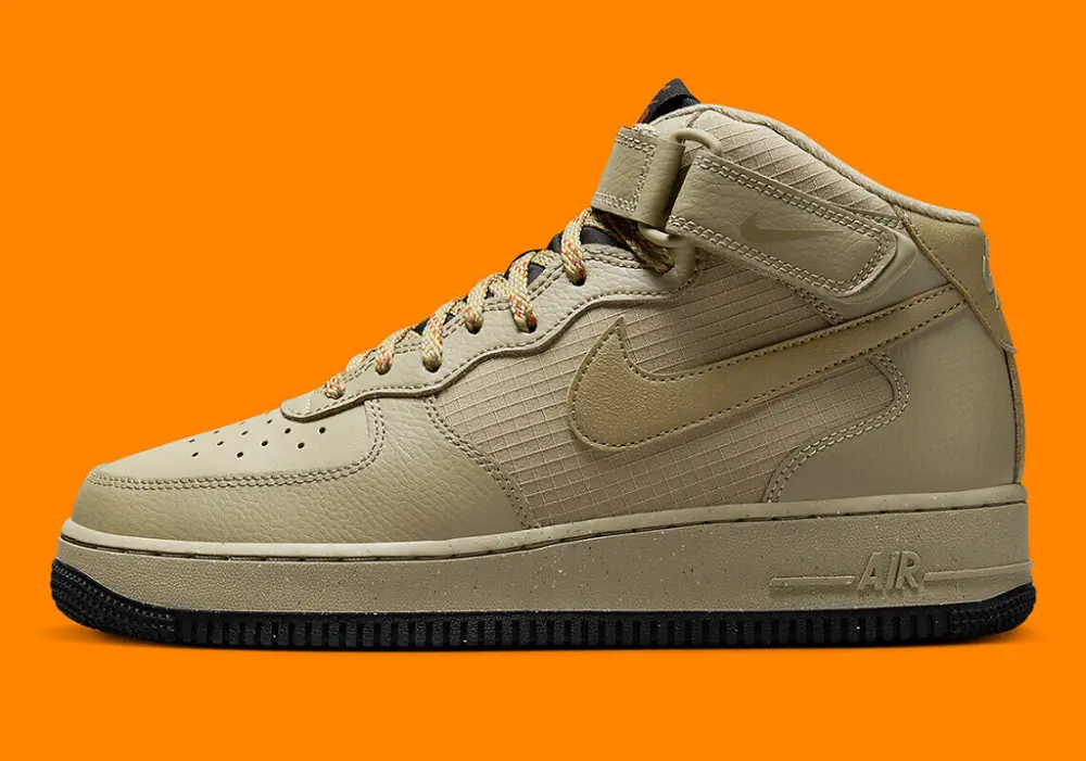 Giày Nike Air Force 1 Mid '07 'Khaki Black Nylon' FB8881-200 - Ảnh 3