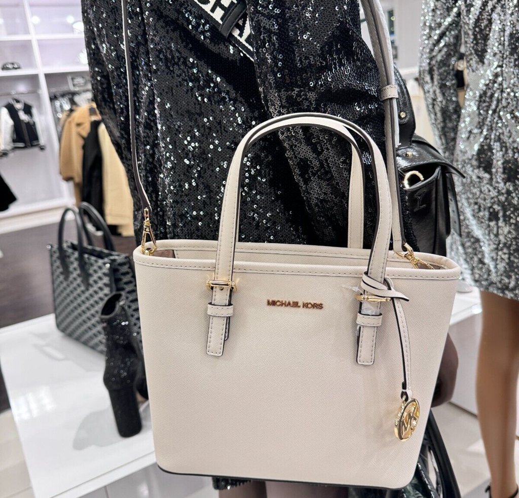 Túi Michael Kors MK Jet Set Travel 'Cream' 35T9GTVT0L-LT CREAM - Ảnh 3