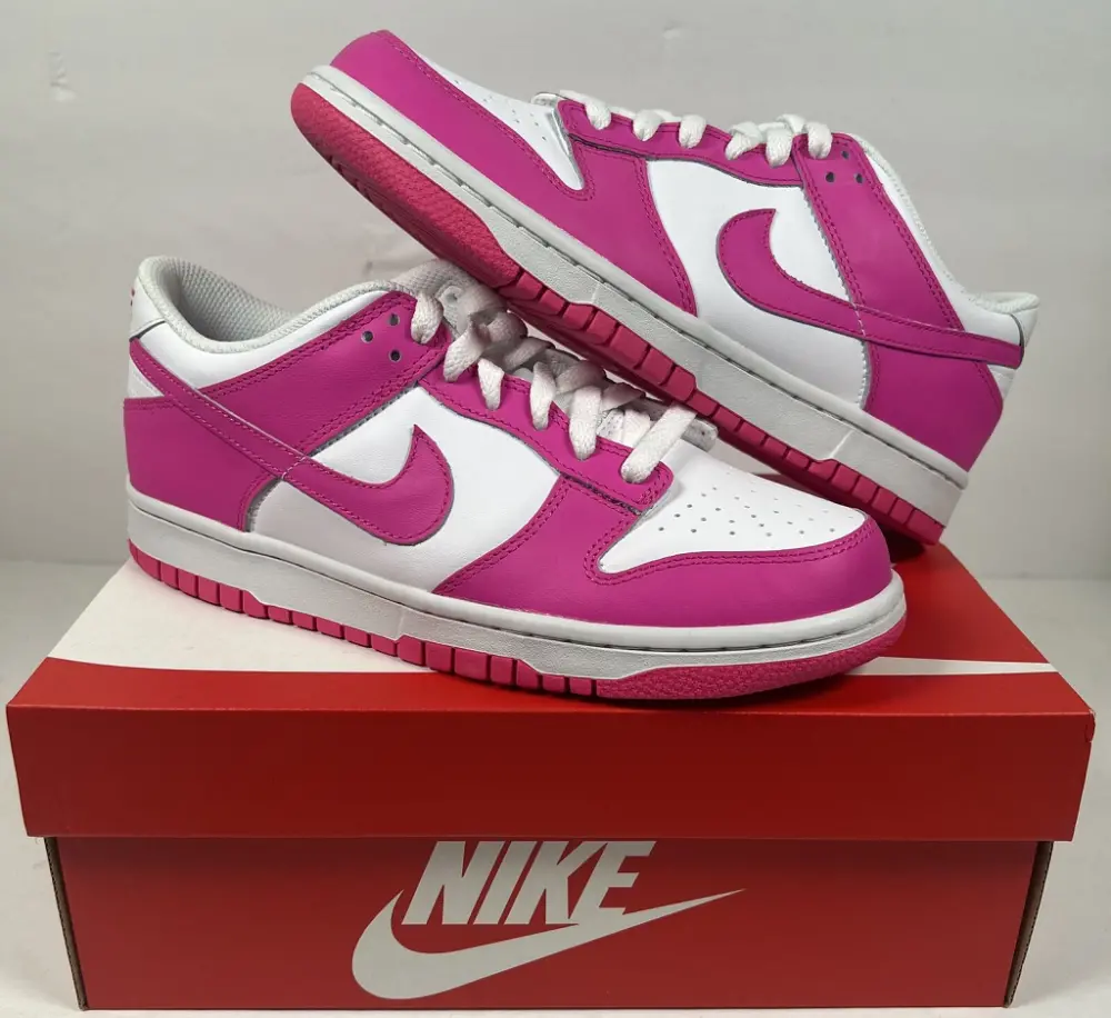 Giày Nike Dunk Low GS 'Laser Fuchsia' FB9109-102 - Ảnh 6