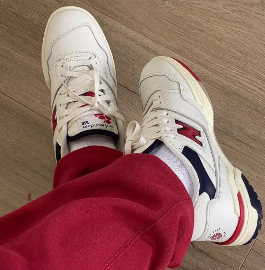 Giày New Balance Aimé Leon Dore x 550 ‘Red Navy’ BB550A3 - Ảnh 5