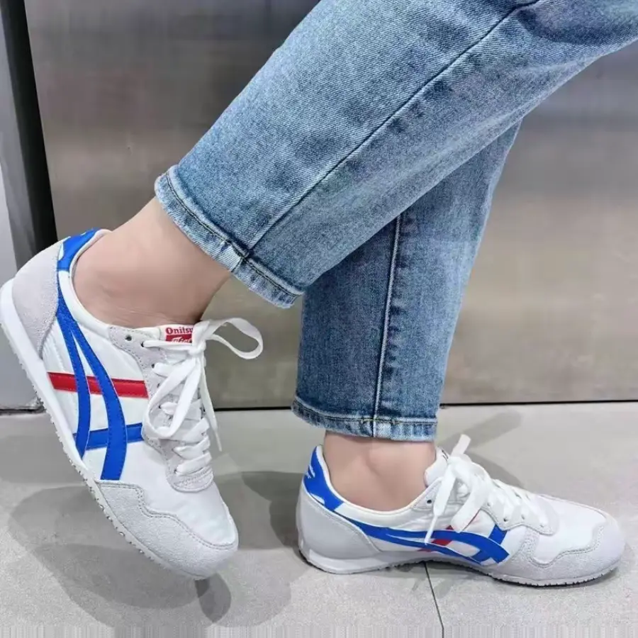 Giày Onitsuka Tiger Serrano ‘White Blue Red’ TH109L-0142 - Ảnh 8