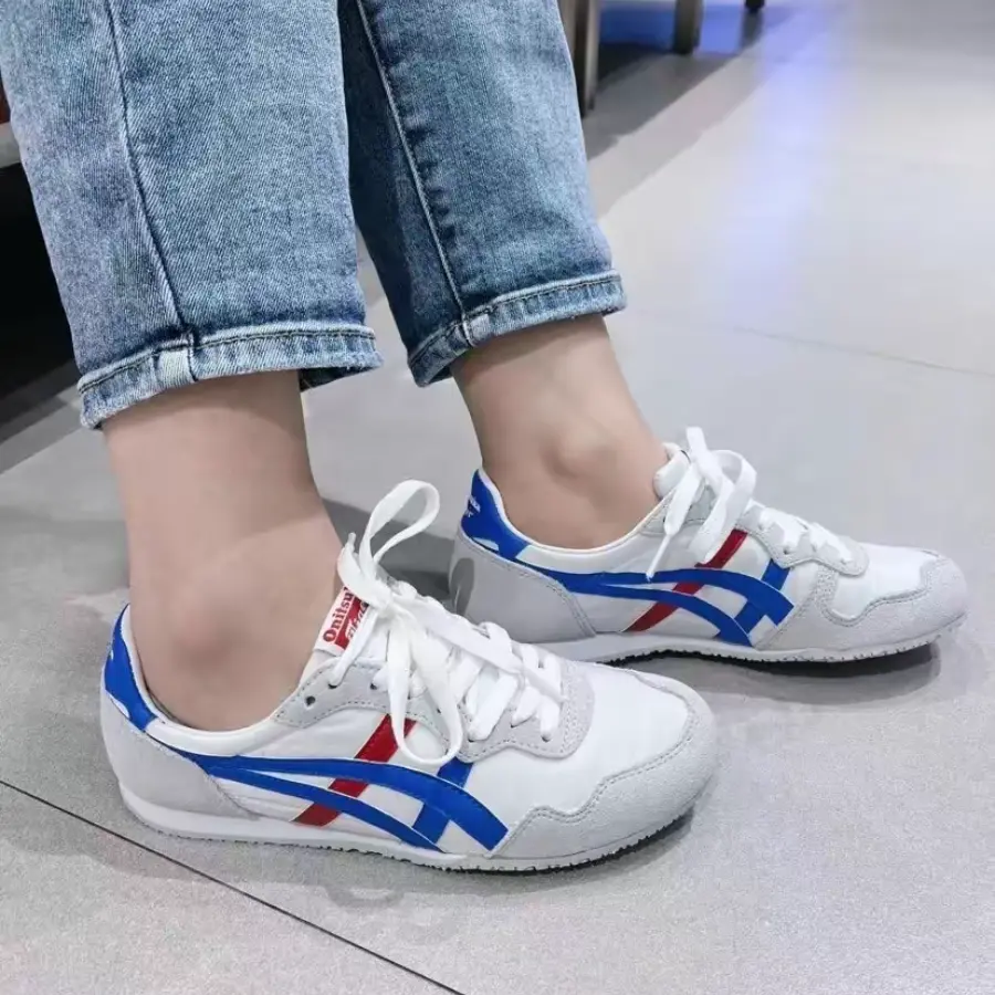 Giày Onitsuka Tiger Serrano ‘White Blue Red’ TH109L-0142 - Ảnh 7