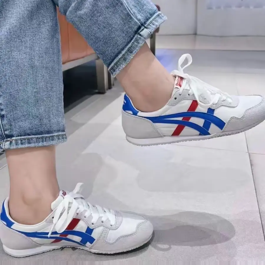 Giày Onitsuka Tiger Serrano ‘White Blue Red’ TH109L-0142 - Ảnh 6