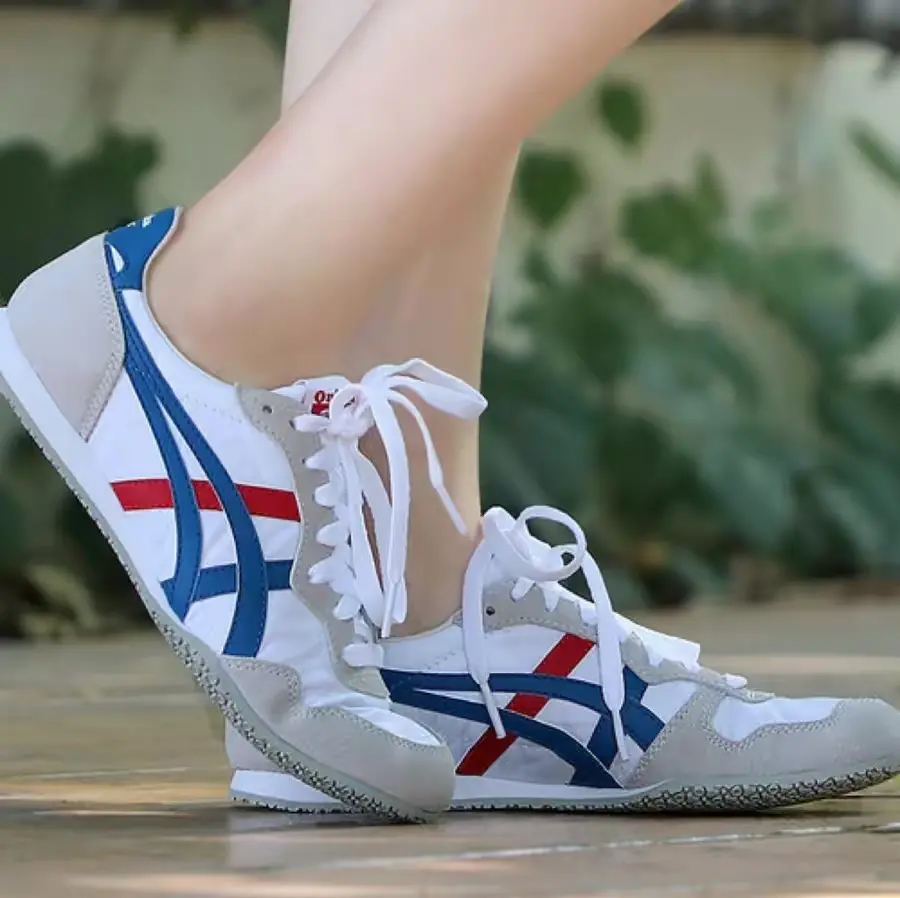 Giày Onitsuka Tiger Serrano ‘White Blue Red’ TH109L-0142 - Ảnh 4