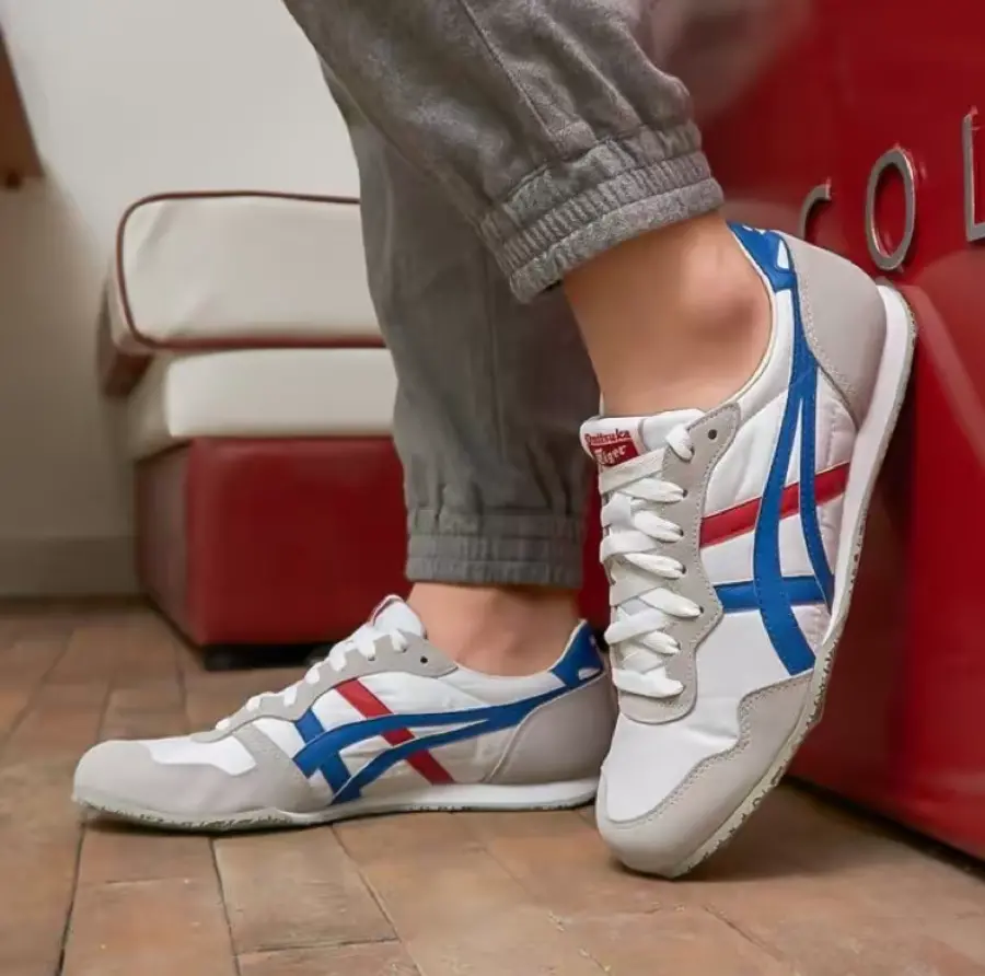Giày Onitsuka Tiger Serrano ‘White Blue Red’ TH109L-0142 - Ảnh 3
