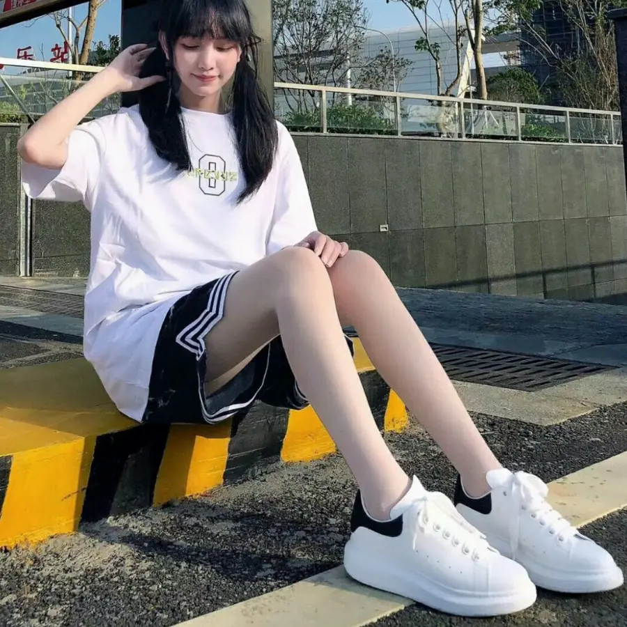 Giày Alexander McQueen Oversized ‘White Black’ 650788-WHZ4K-9061 - Ảnh 8