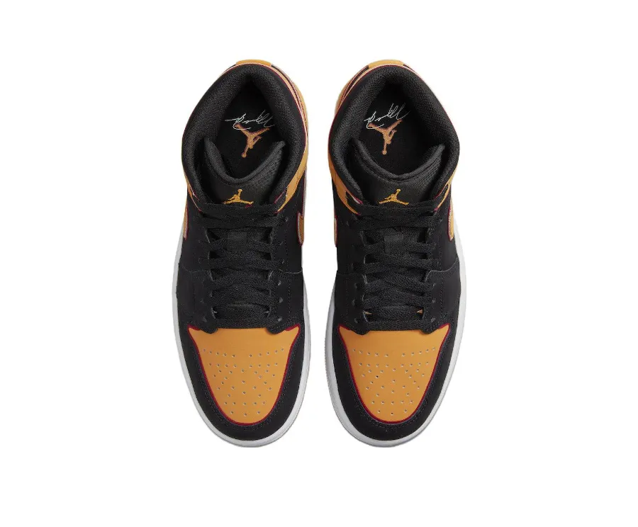 Giày Nike Air Jordan 1 Mid ‘Fat Tongue Black Orange’ FJ4923-008 - Ảnh 5