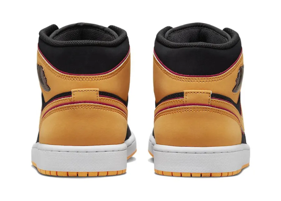 Giày Nike Air Jordan 1 Mid ‘Fat Tongue Black Orange’ FJ4923-008 - Ảnh 4