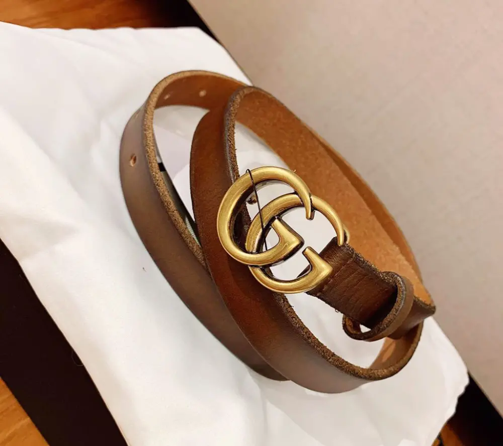Thắt Lưng Gucci Women’s Marmont Double G Buckle Belt 409417-CVE0T-2535 - Ảnh 4