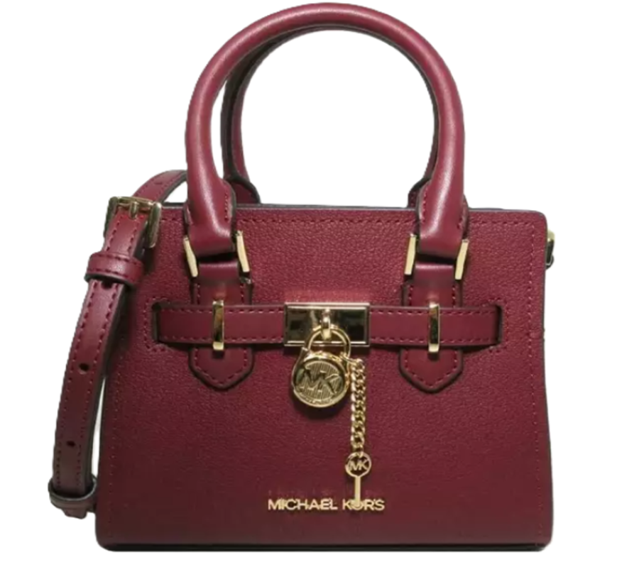 Túi Michael Kors Hamilton XS Satchel Xbody Leather 'Dark Cherry' 35H3GHMC0L-DK-CHERRY