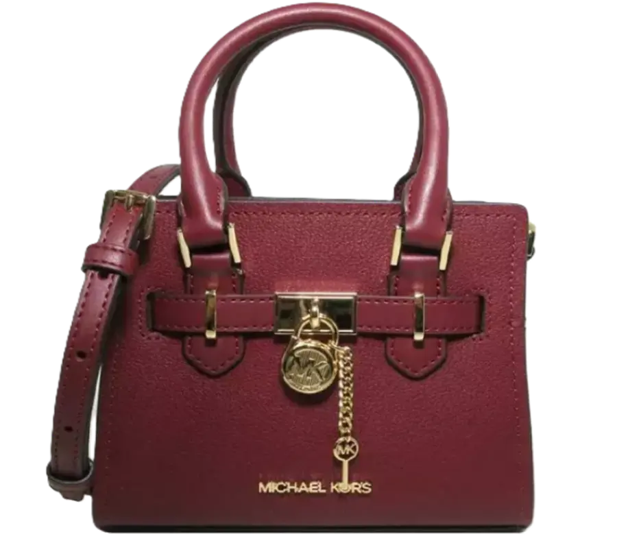 Túi Michael Kors Hamilton XS Satchel Xbody Leather 'Dark Cherry' 35H3GHMC0L-DK-CHERRY