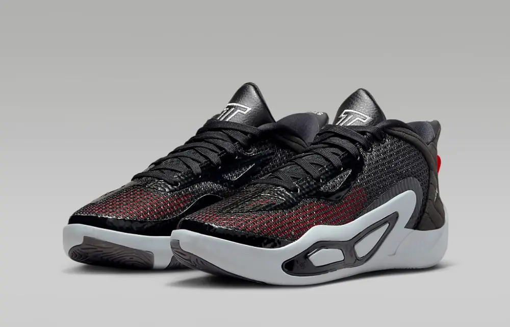 Giày Nike Jordan Jayson Tatum 1 Old School Black Grey Silver FQ8133-001 - Ảnh 4