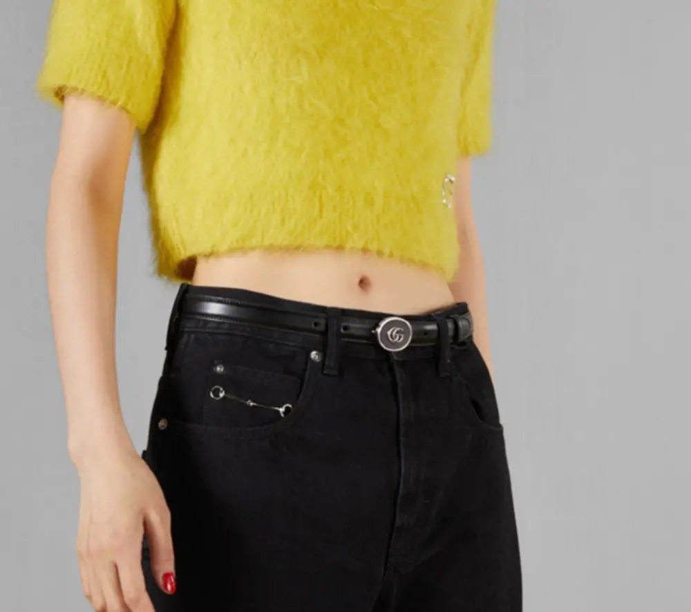 Alternative view of Thắt Lưng Gucci Petite GG Thin Belt ‘Black’ 760132-0YA0N-1000