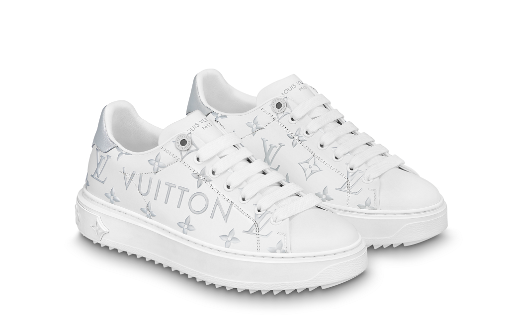 Giày Louis Vuitton Time Out Trainers 'Silver' 1AAVV9 - Ảnh 4