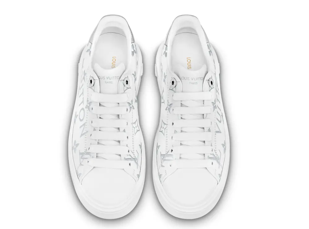 Giày Louis Vuitton Time Out Trainers 'Silver' 1AAVV9 - Ảnh 3