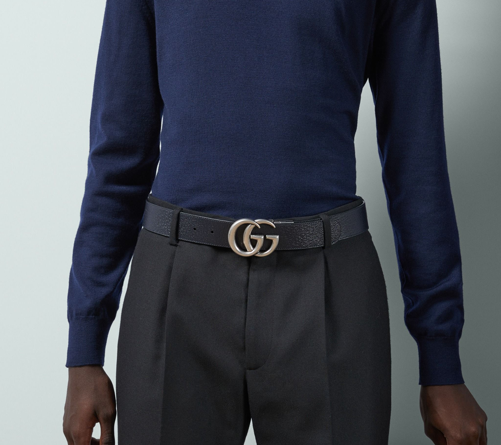 Thắt Lưng Gucci GG Marmont Reversible Belt ‘Dark Blue’ 627055-FACJT-8441 - Ảnh 3