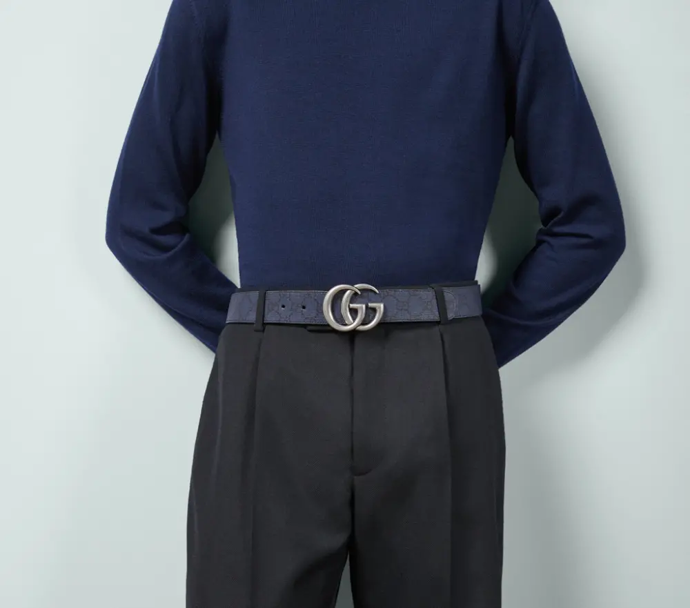 Alternative view of Thắt Lưng Gucci GG Marmont Reversible Belt ‘Dark Blue’ 627055-FACJT-8441