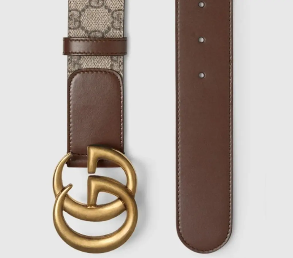 Alternative view of Thắt Lưng Gucci Double G Buckle ‘Brown Leather’ 400593-92TLT-8358