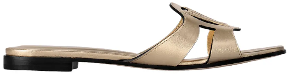 Dép Louis Vuitton LV Isola Flat Mules 'Gold' 1ABQLB