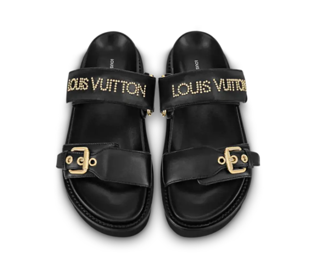 Dép Louis Vuitton Paseo Flat Comfort Mules ‘Black’ 1AAB6H - Ảnh 3