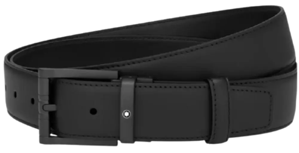 Thắt Lưng Montblanc Black Leather Belt 123904