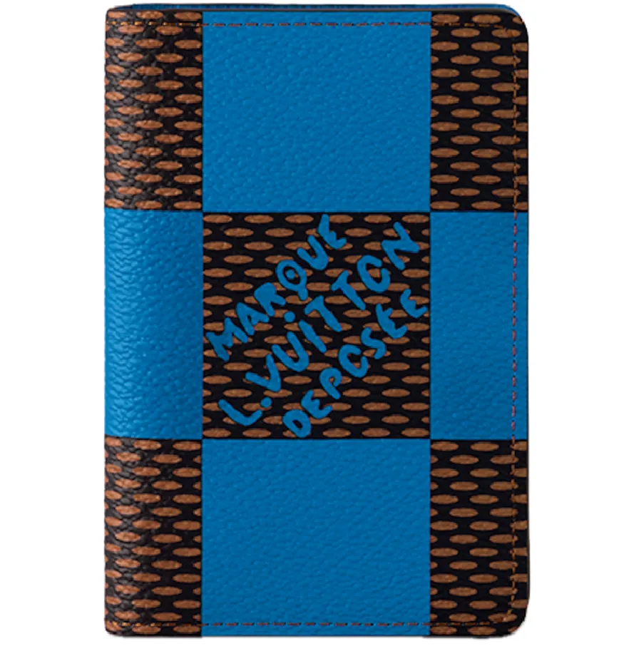 Ví Louis Vuitton Pocket Organiser 'Blue' N40543