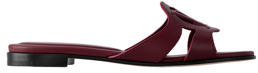 Dép Nữ Louis Vuitton LV Isola Flat Mules 'Bordeaux' 1ABP2W - Ảnh 2