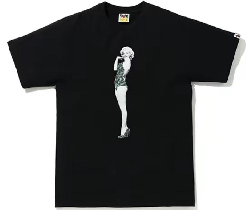 Áo Bape x Marilyn Monrof T White And Black 1G23-110-950