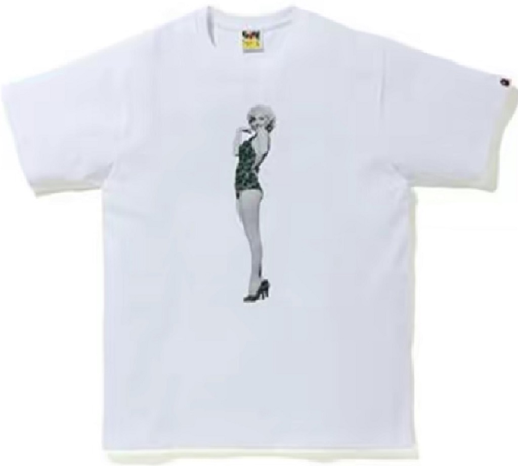 Áo Bape x Marilyn Monrof T White And Black 1G23-110-950 - Ảnh 4