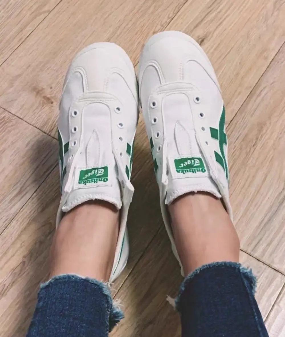 Giày Onitsuka Tiger Unisex Track Trainer White/Green 1183B476-102 - Ảnh 4