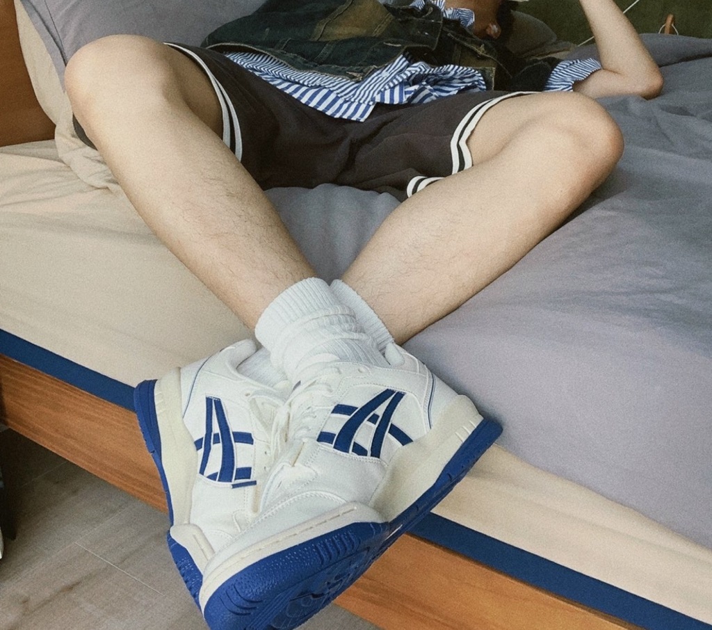 Giày Asics Gel-Spotlyte Low V2 'White Blue' 1203A503-101 - Ảnh 3