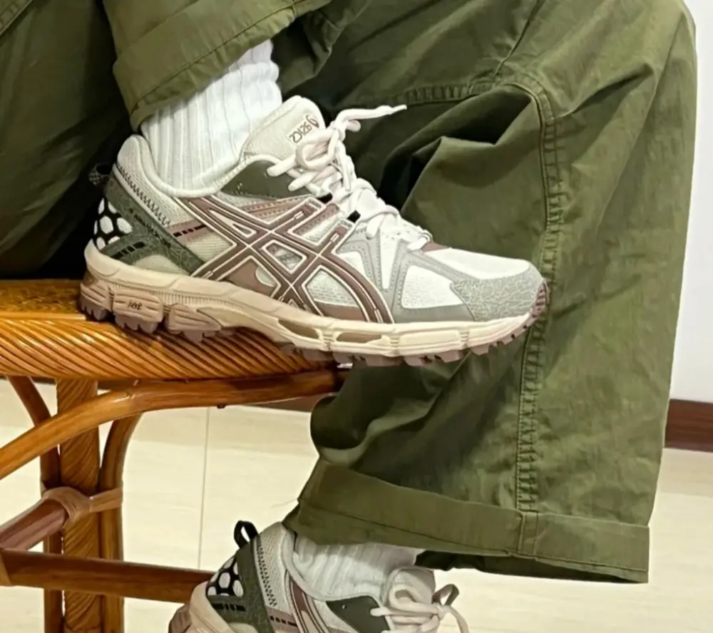 Giày Asics 8 Wear-resistant 'Gray Red' 1011B109-029 - Ảnh 3