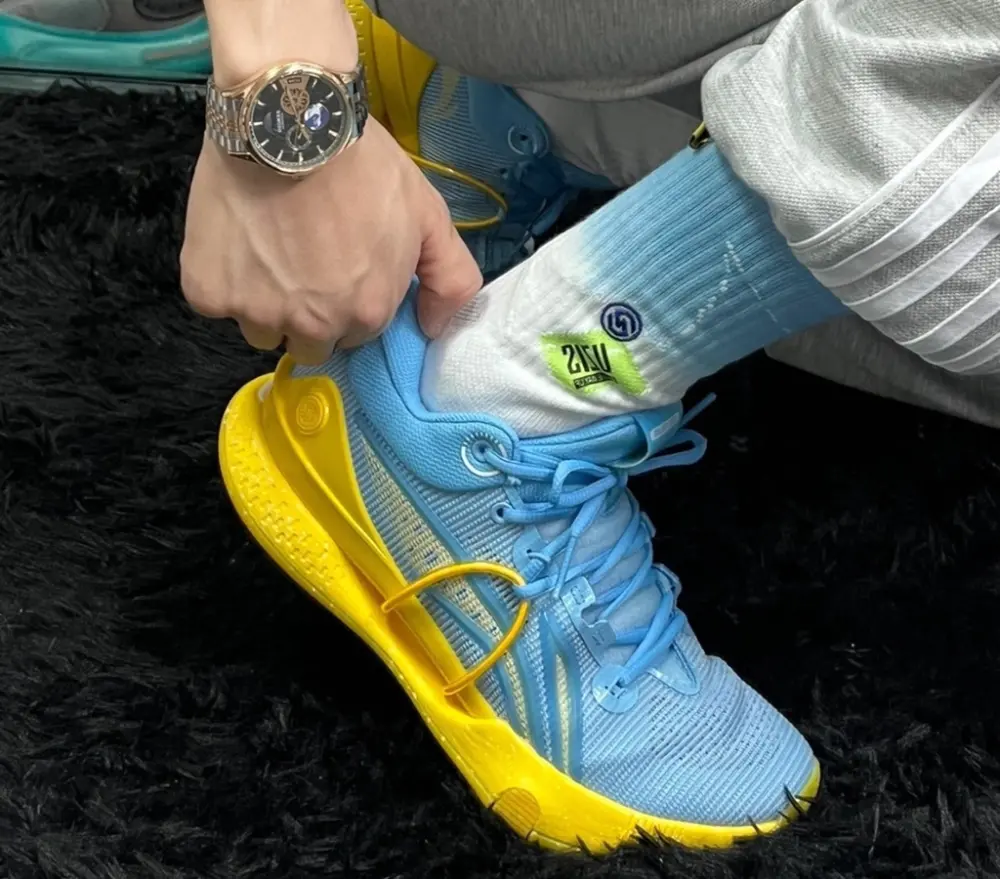 Alternative view of Giày Lining Speed 8 Premium 'Sea Blue Yellow' ABAS015-7