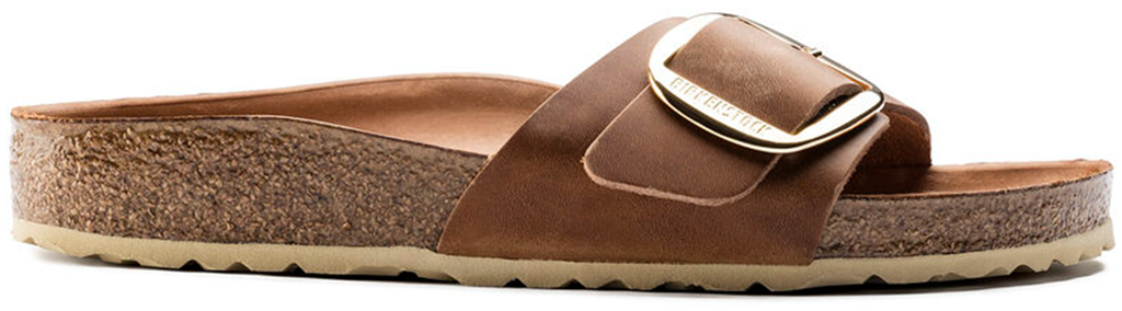 Dép Birkenstock Madrid Big Buckle Oiled Leather 'Cognac' 1006524