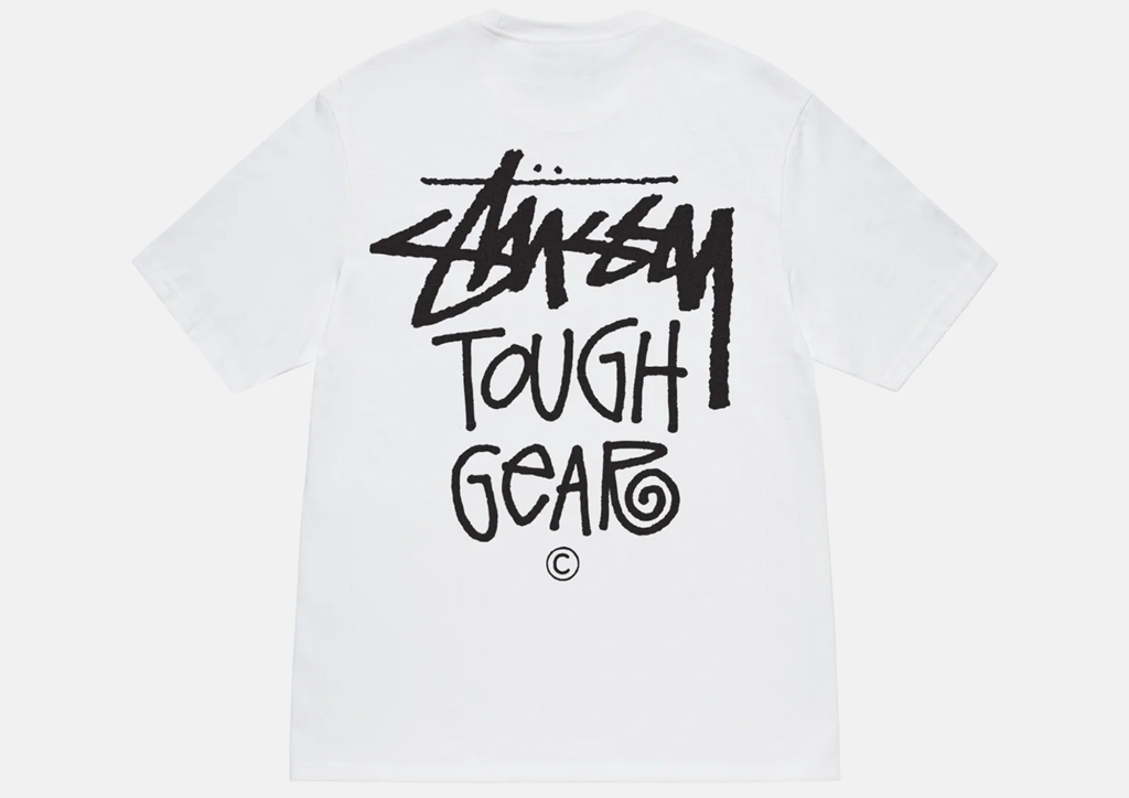 Áo Stussy Tough Gear T-Shirt 'White' - Ảnh 2