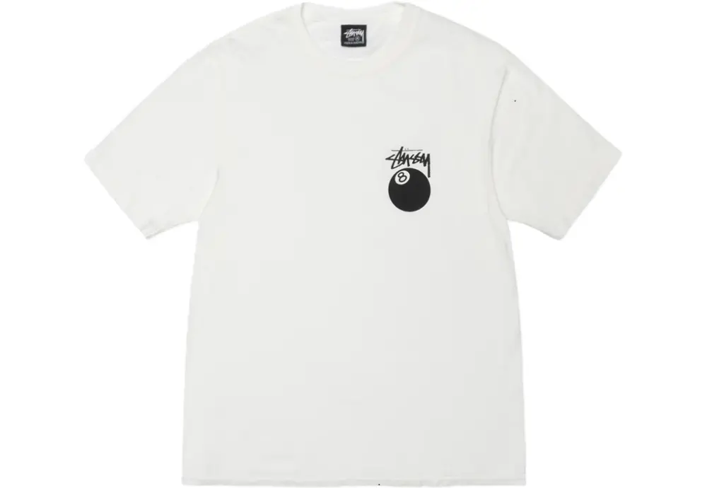 Áo Stussy 8 Ball Pigment Dyed T-Shirt Natural