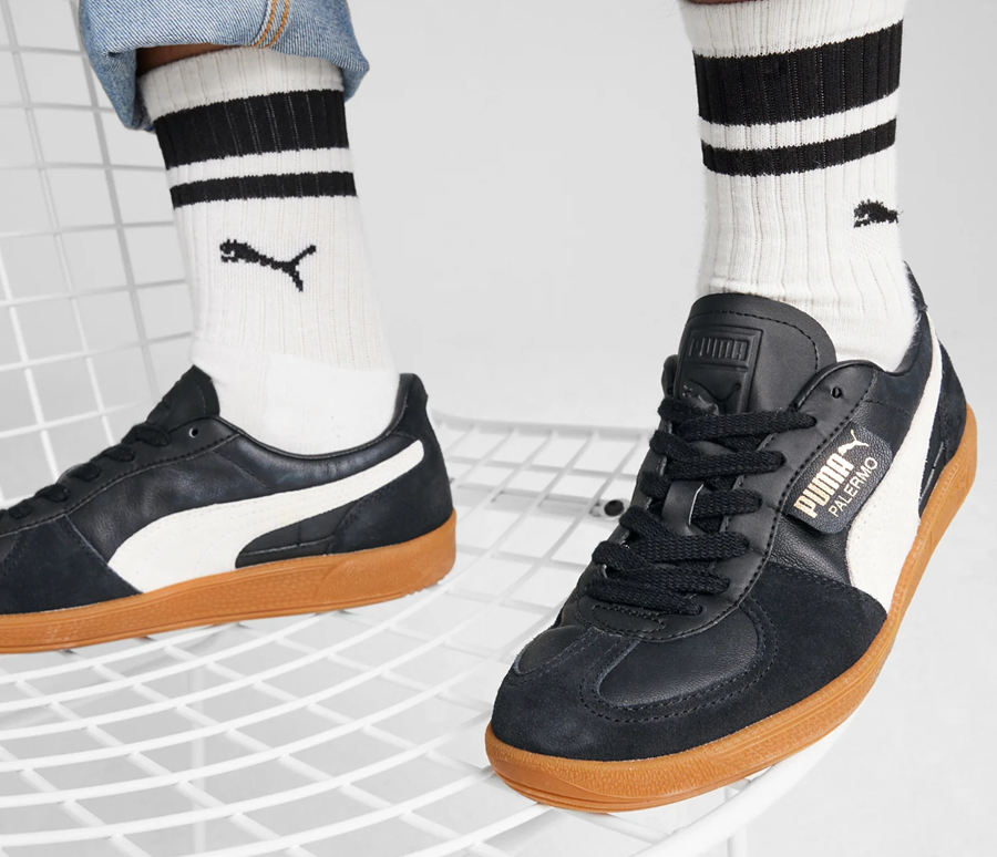 Giày Puma Palermo Leather 'Black' 396464-03 - Ảnh 3