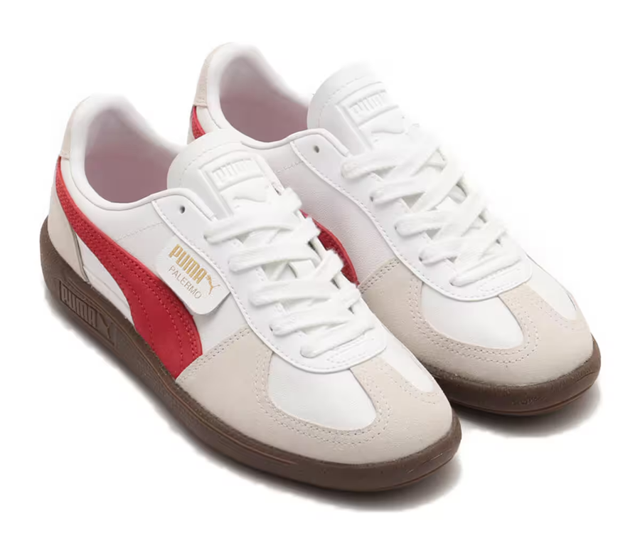 Giày Puma Palermo Leather 'White Club Red' 396464-05 - Ảnh 4