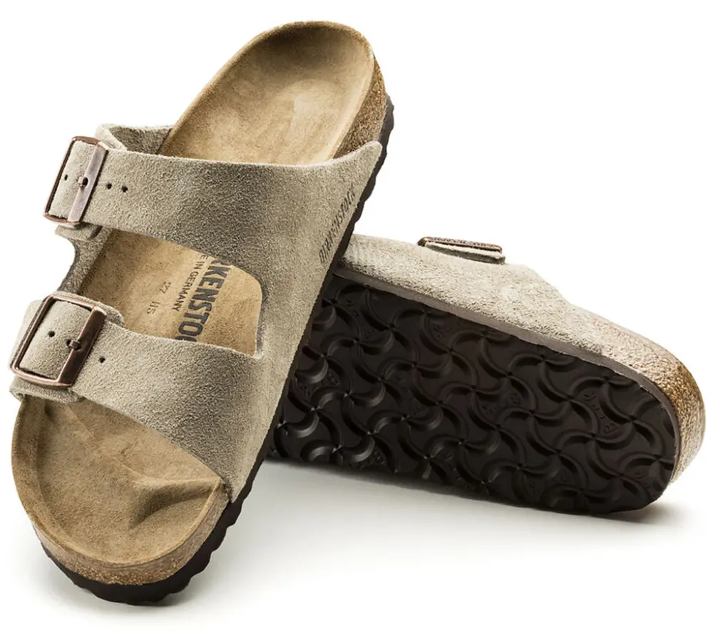 Dép Birkenstock Arizona Suede Leather 'Taupe' 0051461 - Ảnh 4
