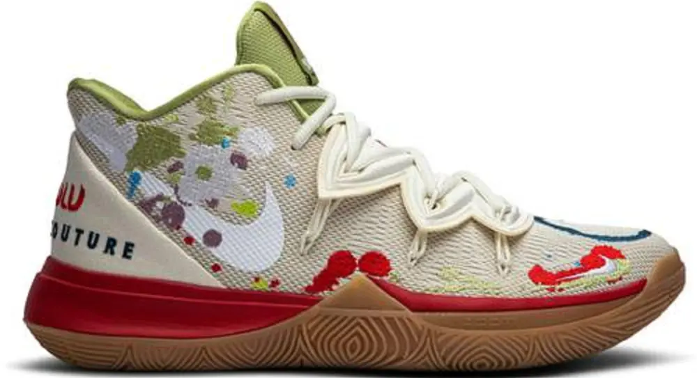 Giày Nike Bandulu x Kyrie 5 EP ‘Embroidered Splatters’ CK5837-100