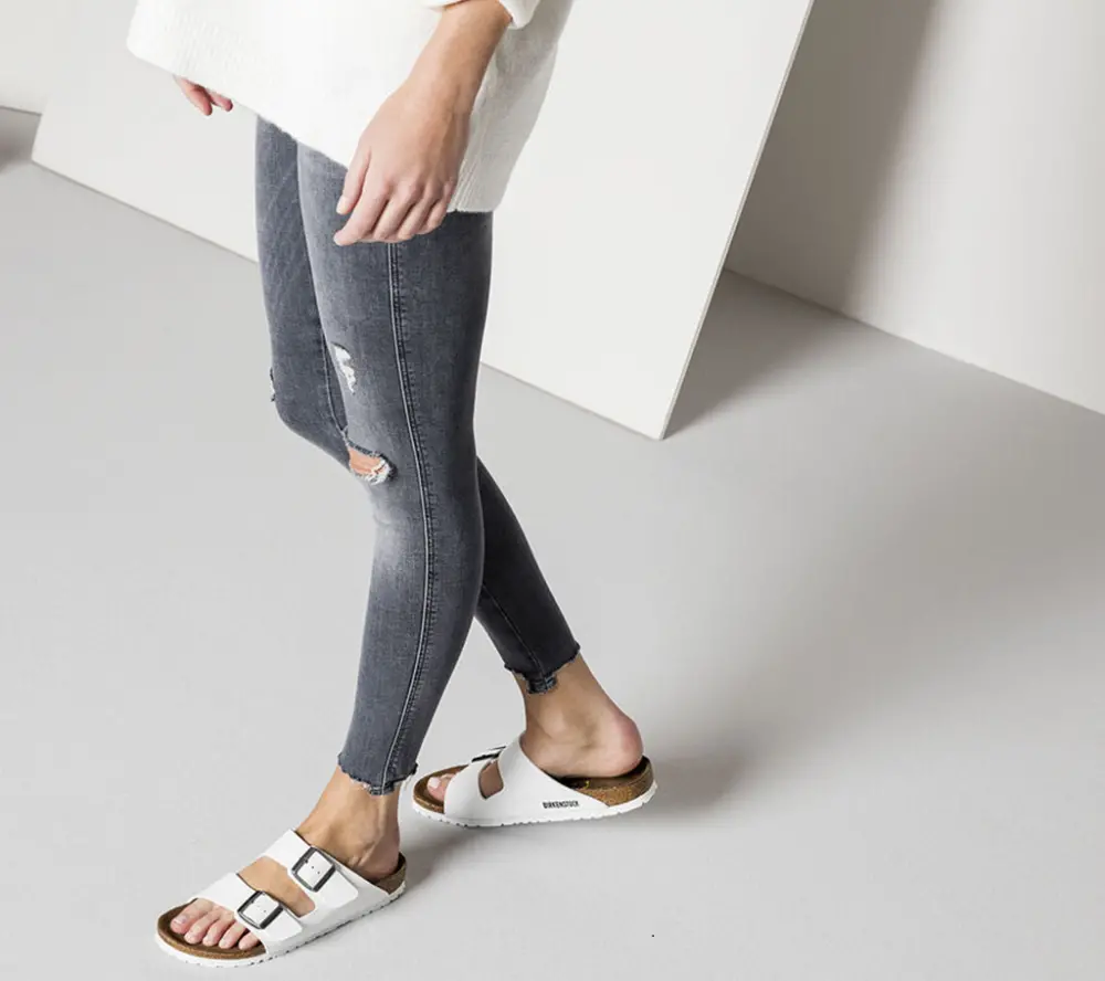 Dép Birkenstock Arizona Birko-Flor 'White' 0552681 - Ảnh 3