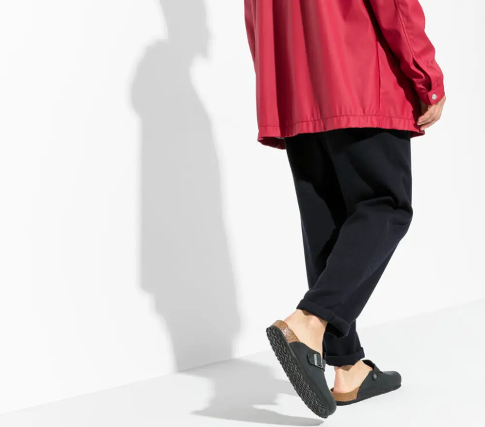 Dép Birkenstock Boston Oiled Leather 'Black' 0059461 - Ảnh 3