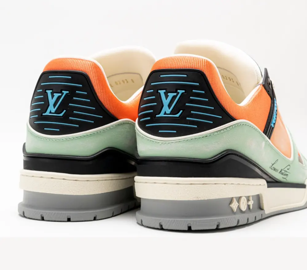 Giày Louis Vuitton LV Trainers 'Orange' 1ACEFT - Ảnh 4