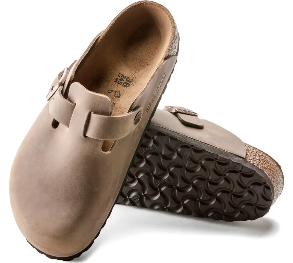 Dép Birkenstock Boston Oiled Leather 'Tobacco Brown' 0960811 - Ảnh 4