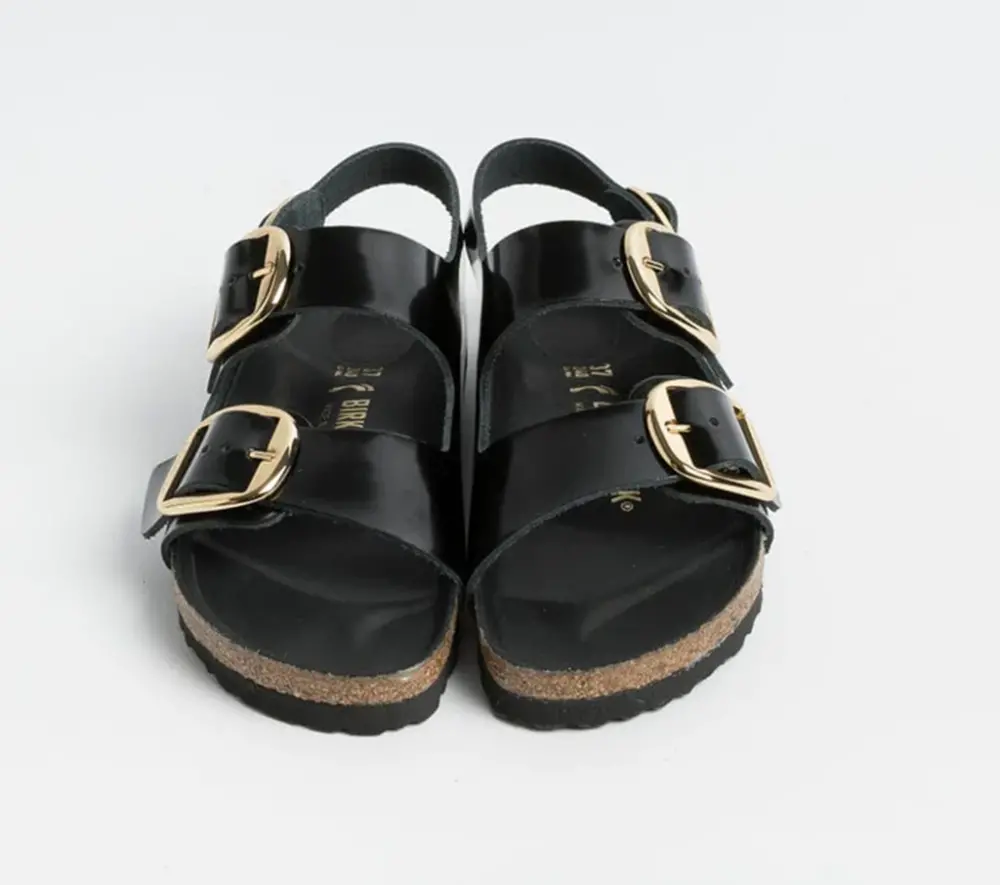 Alternative view of Dép Birkenstock Milan 'Shine Black' 1024211