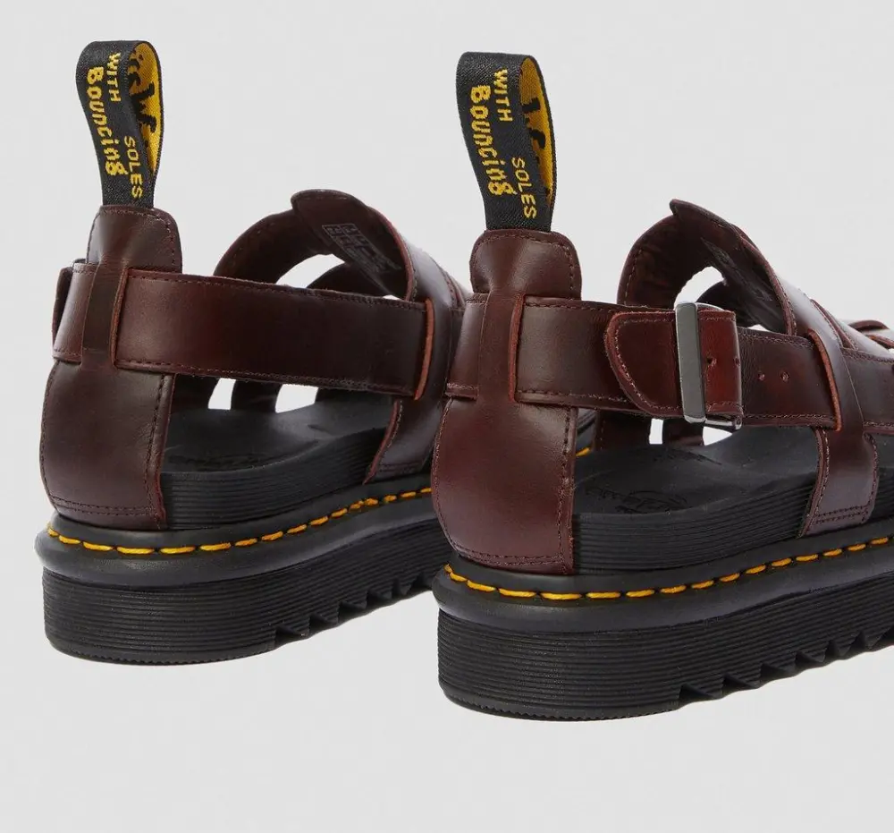 Dép Dr.Martens Terry Leather Strap ‘Brown’ 23521211 - Ảnh 4