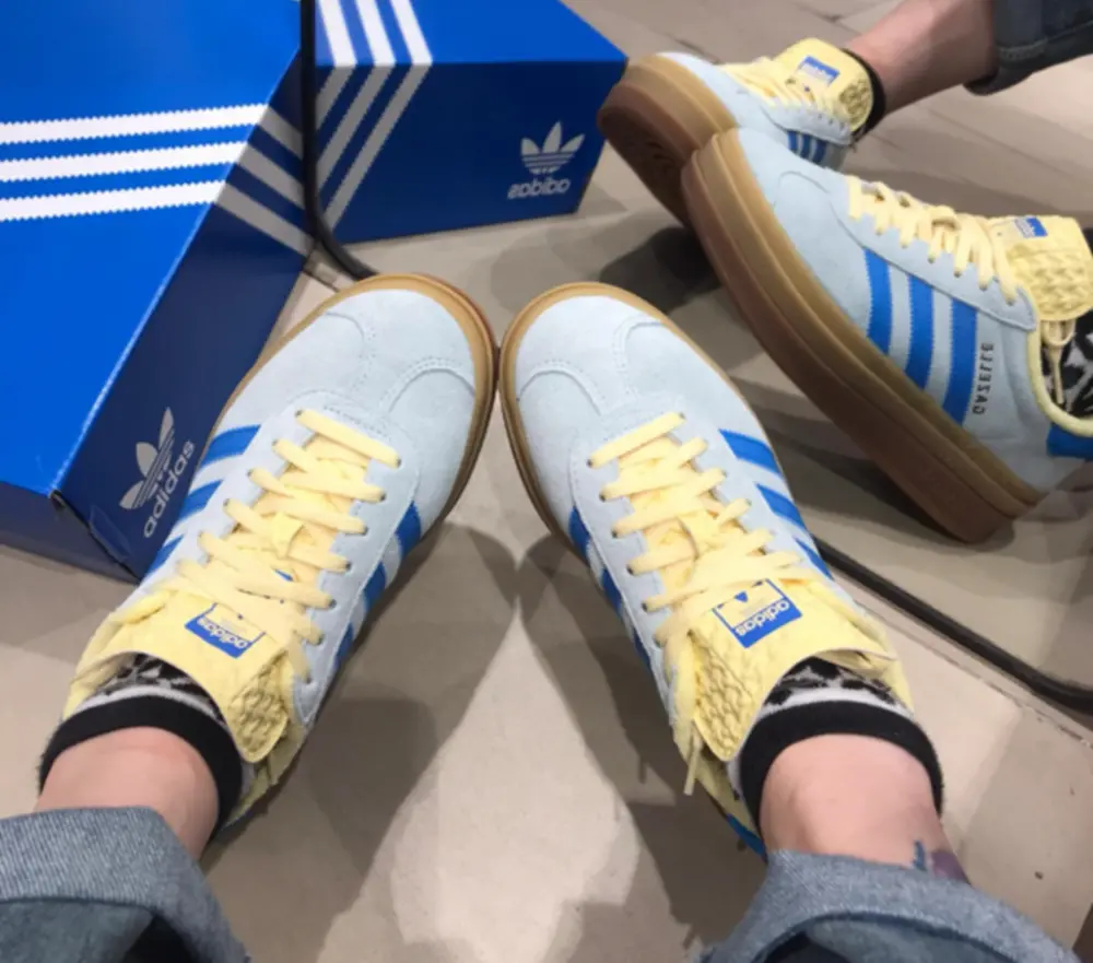 Giày Adidas Gazelle Bold ‘Almost Blue Yellow’ IE0430 - Ảnh 3