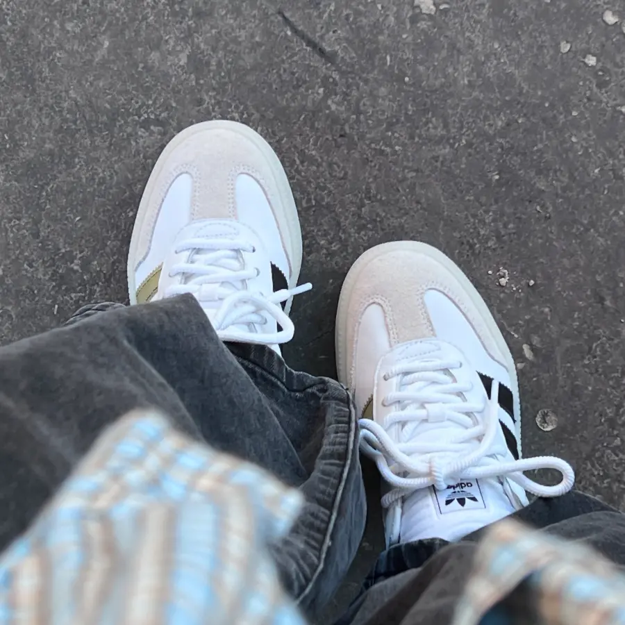 Giày Adidas Su Yiming x Samba XLG 'White Gold Black' IH8643 - Ảnh 4