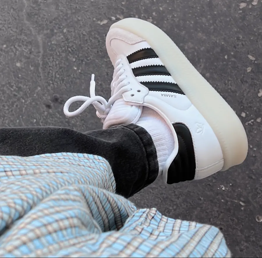 Giày Adidas Su Yiming x Samba XLG 'White Gold Black' IH8643 - Ảnh 5